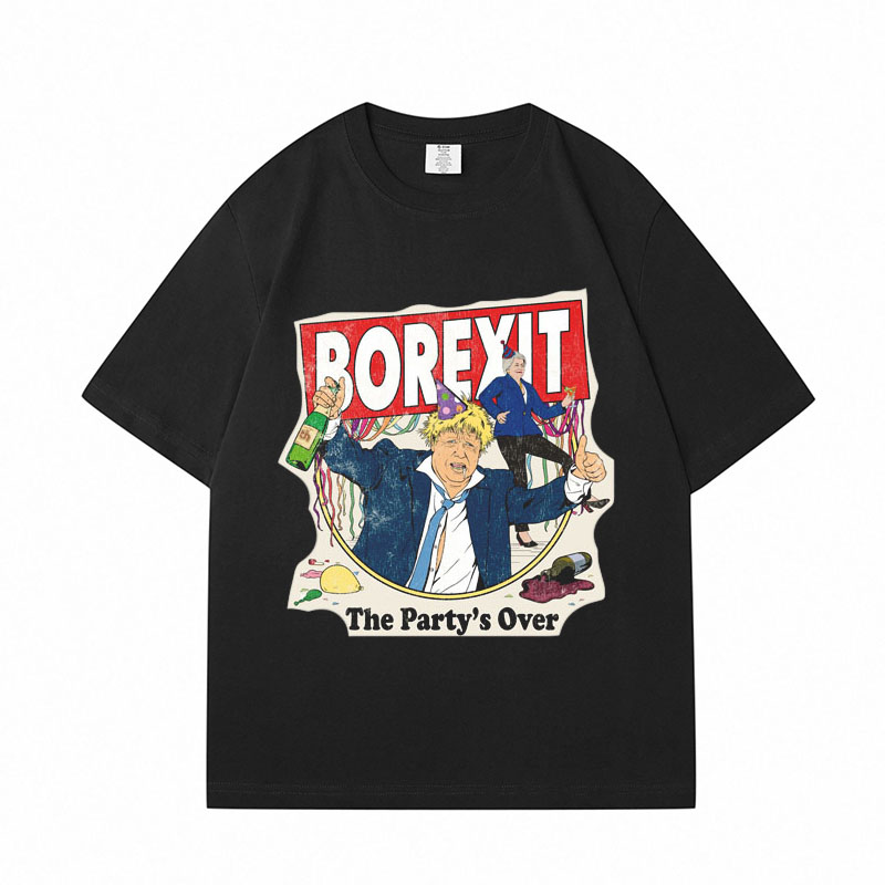 Borexit The Party's Over Cotton T-shirt