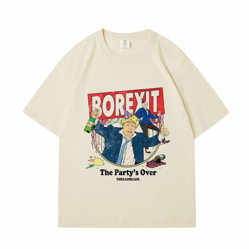 Borexit The Party's Over Cotton T-shirt