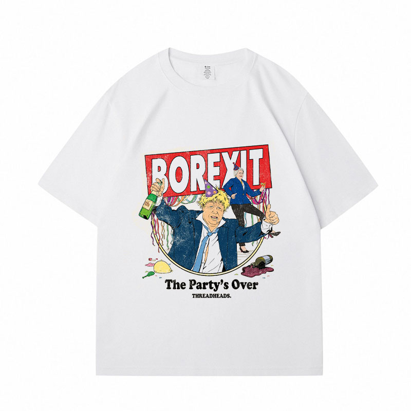 Borexit The Party's Over Cotton T-shirt