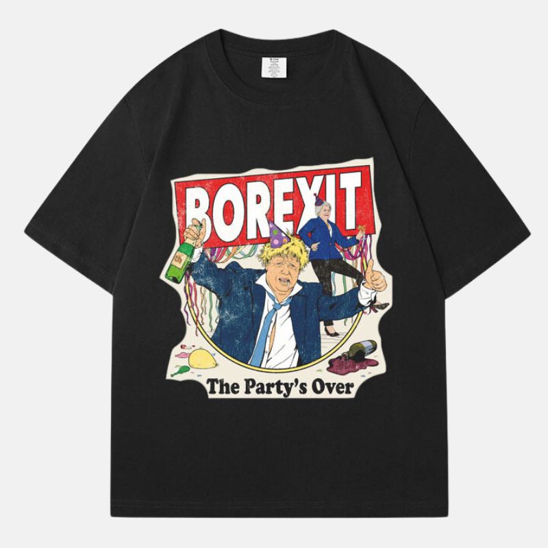 Borexit The Party's Over Cotton T-shirt