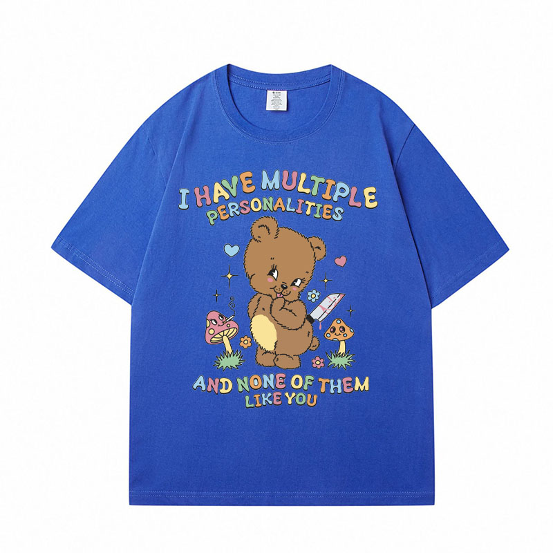 Cartoon Bear Cotton T-shirt