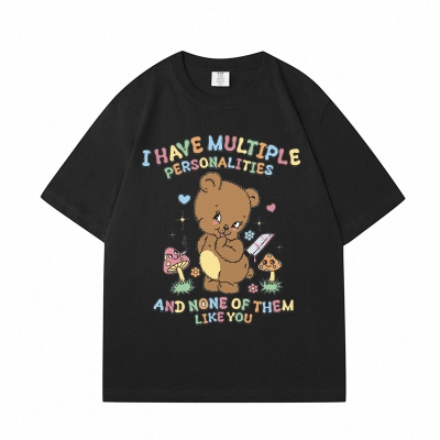 Cartoon Bear Cotton T-shirt