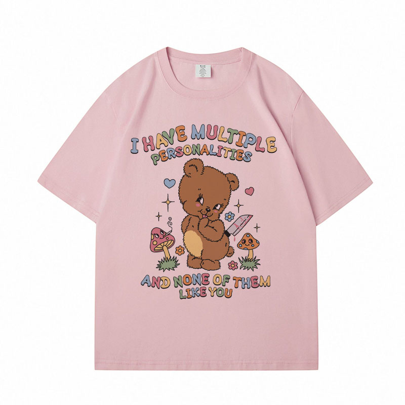 Cartoon Bear Cotton T-shirt