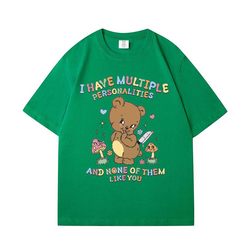 Cartoon Bear Cotton T-shirt