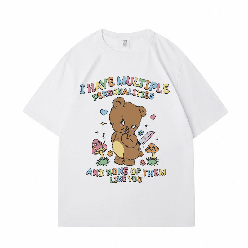 Cartoon Bear Cotton T-shirt