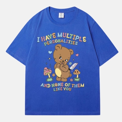 Cartoon Bear Cotton T-shirt