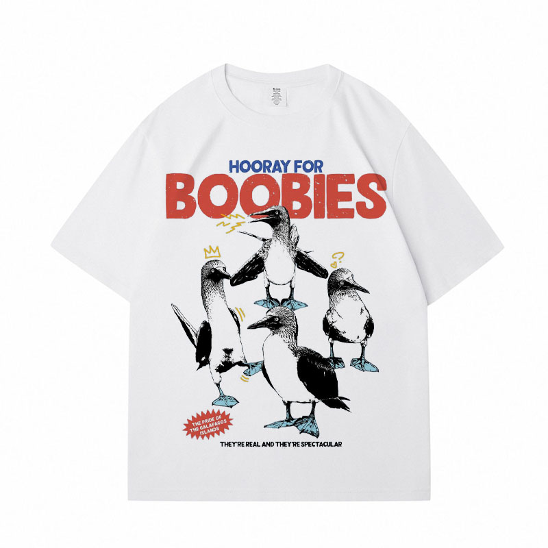 Hooray For Boobies Cotton T-Shirt