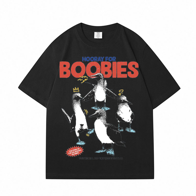 Hooray For Boobies Cotton T-Shirt