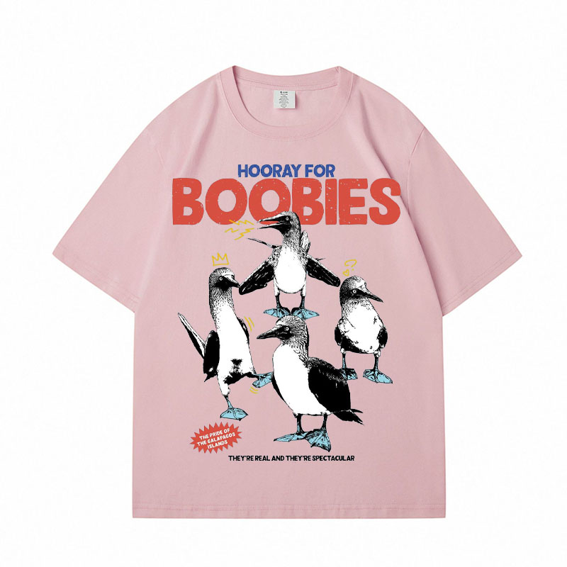 Hooray For Boobies Cotton T-Shirt