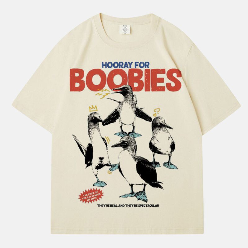 Hooray For Boobies Cotton T-Shirt