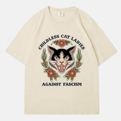 Childless Cat Lady Cotton T-shirts