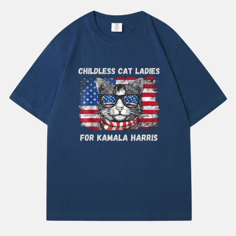 Childless Cat Lady Cotton T-shirts