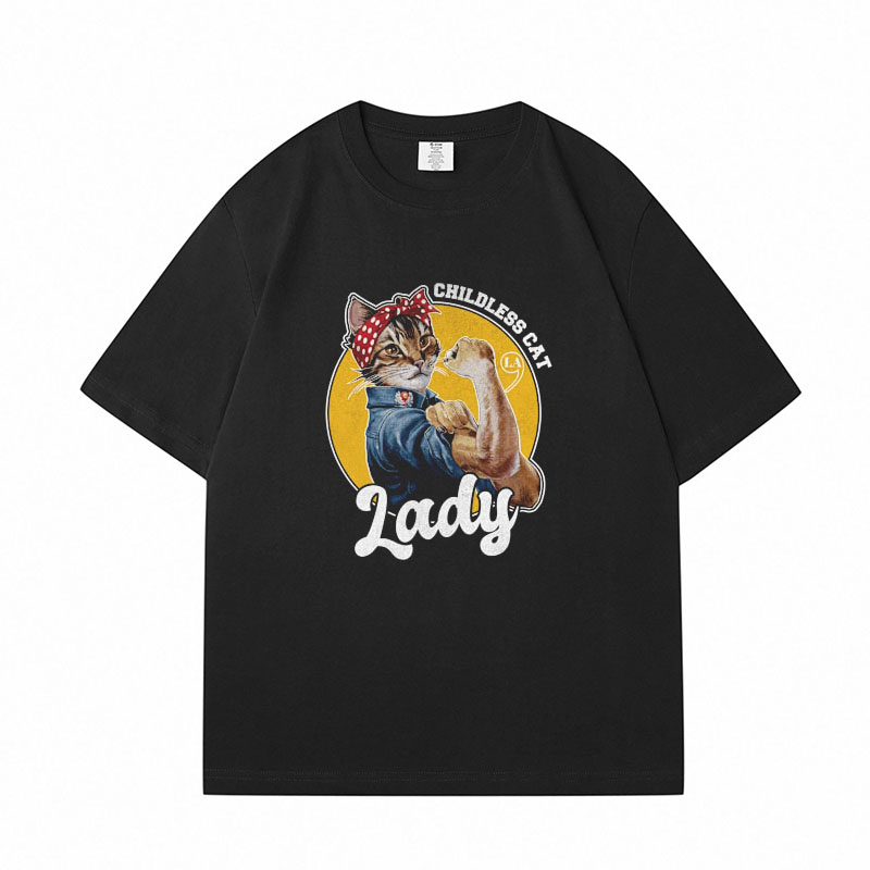 Childless Cat Lady Cotton T-shirts