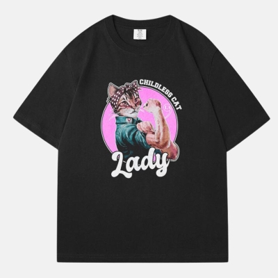 Childless Cat Lady Cotton T-shirts