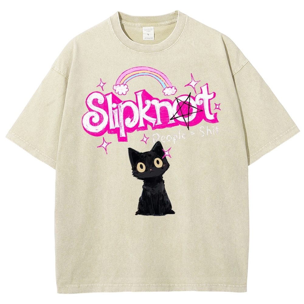 Cat Slipknot Unisex Vintage Washed T-Shirt