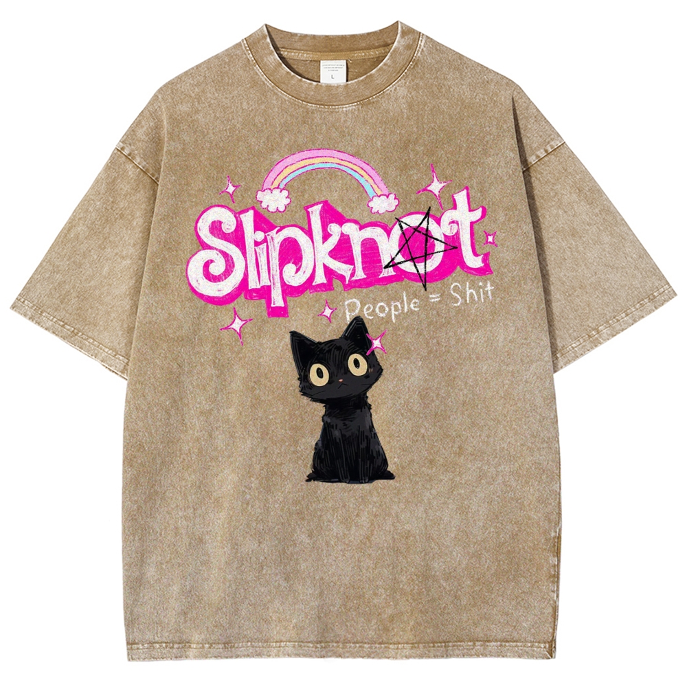 Cat Slipknot Unisex Vintage Washed T-Shirt