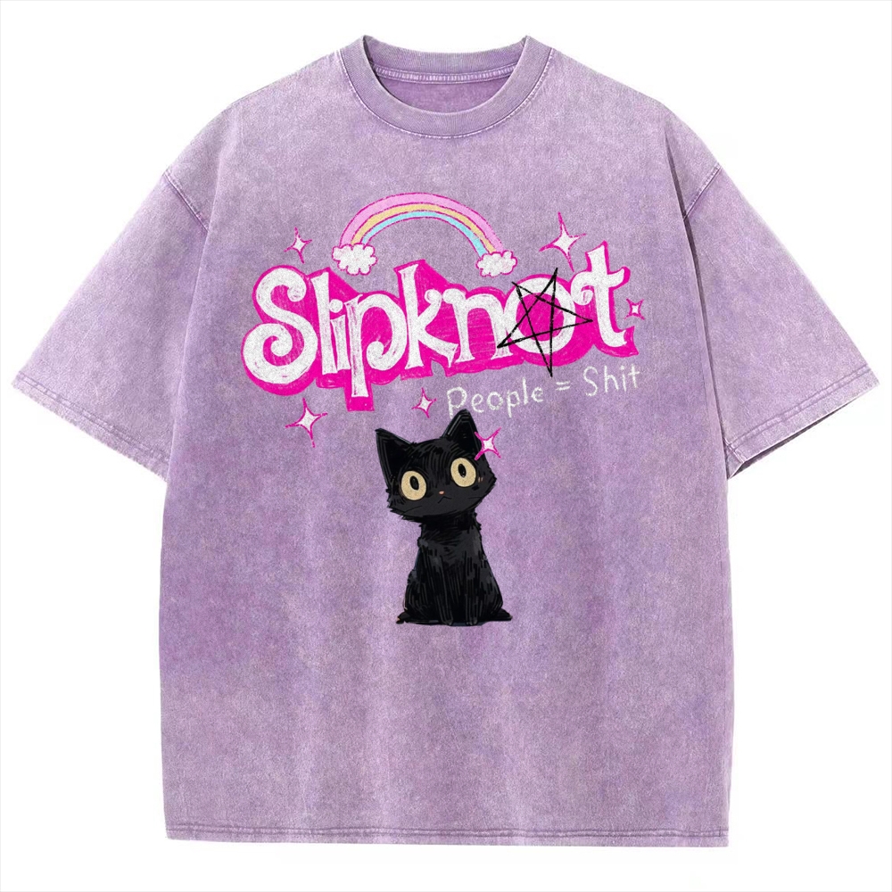 Cat Slipknot Unisex Vintage Washed T-Shirt