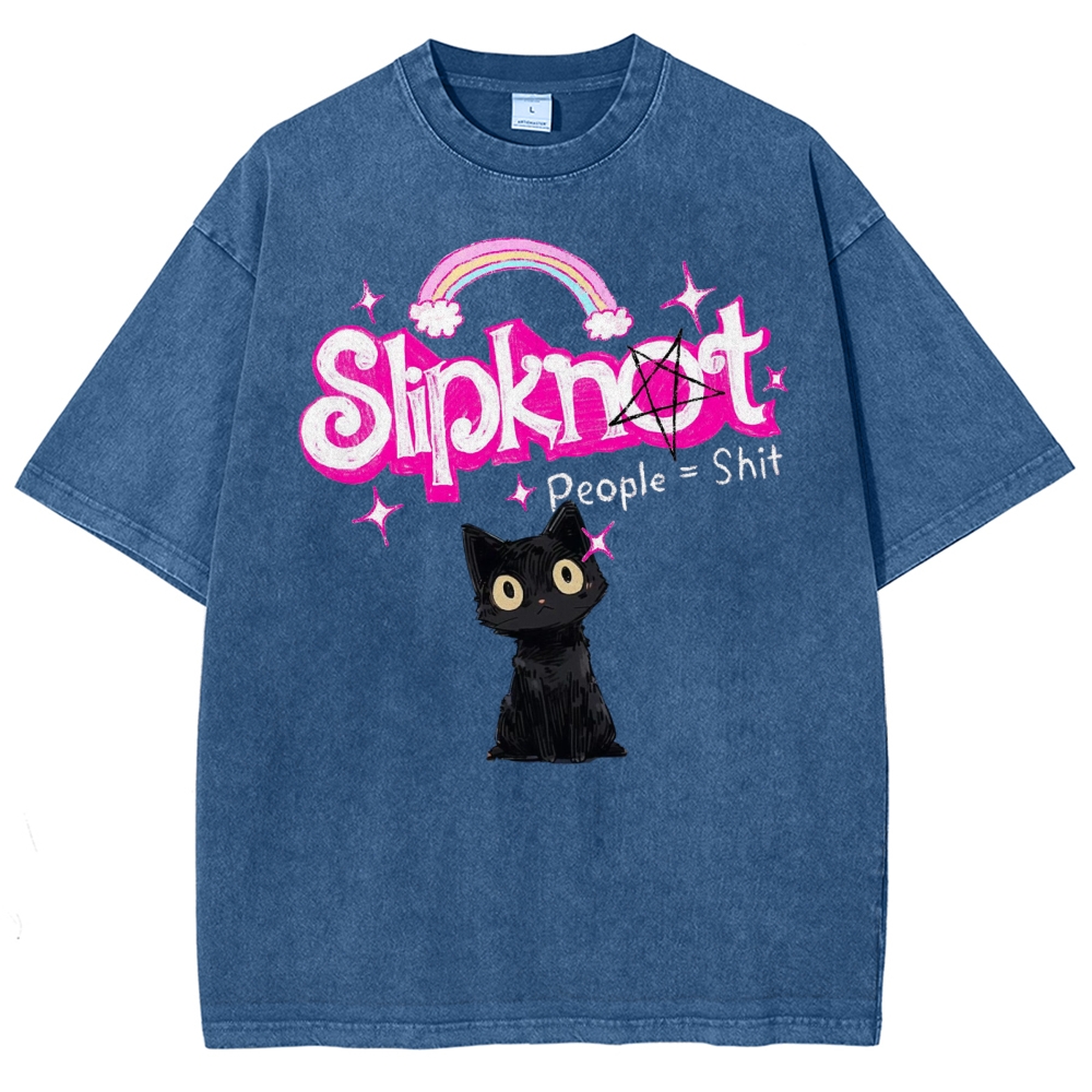 Cat Slipknot Unisex Vintage Washed T-Shirt