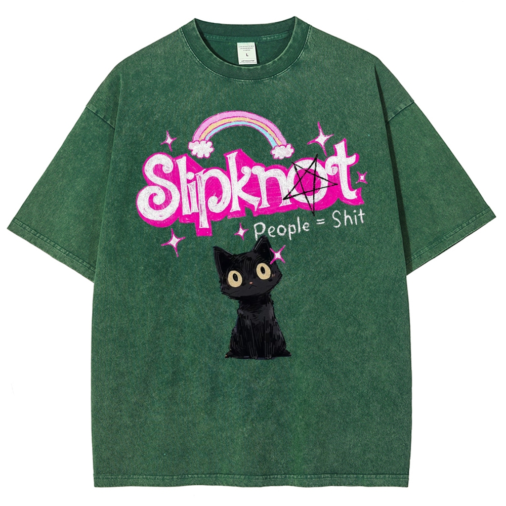 Cat Slipknot Unisex Vintage Washed T-Shirt