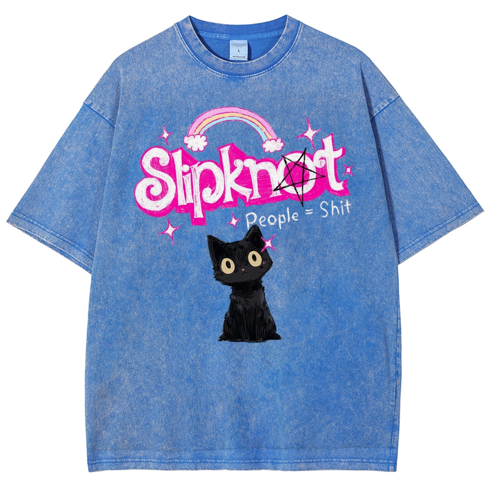 Cat Slipknot Unisex Vintage Washed T-Shirt