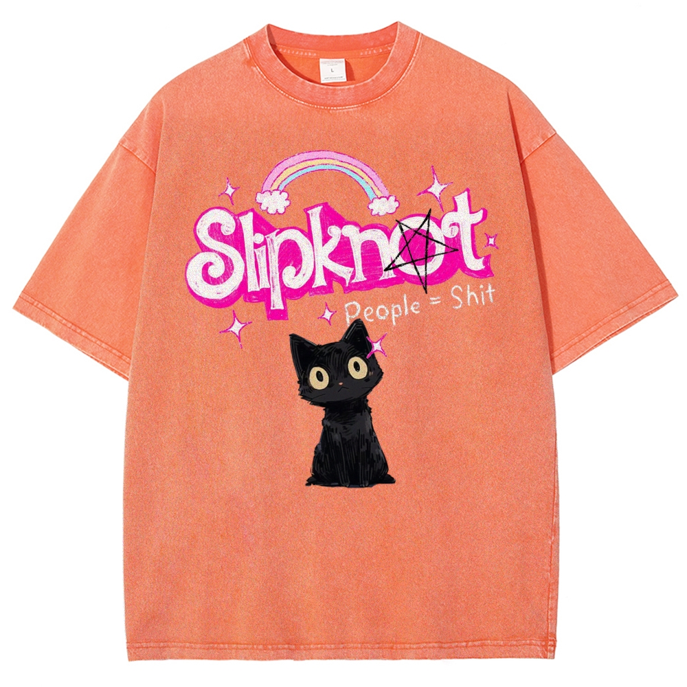 Cat Slipknot Unisex Vintage Washed T-Shirt