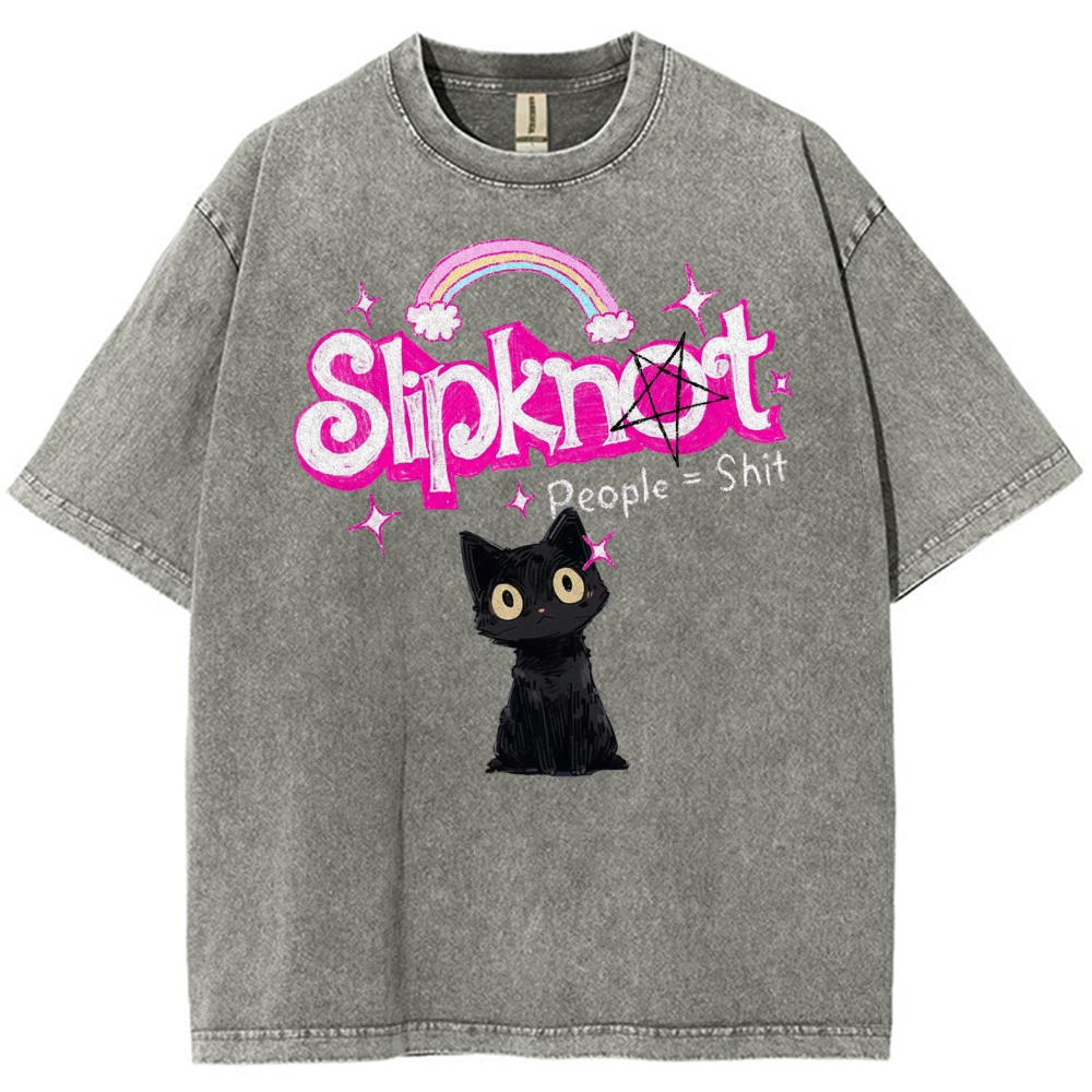 Cat Slipknot Unisex Vintage Washed T-Shirt