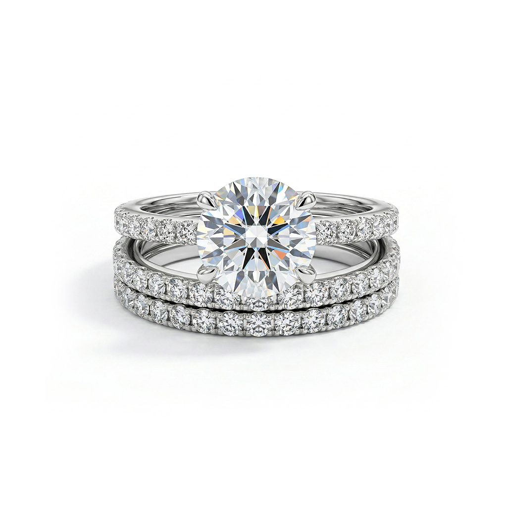 4.5ct Round Brilliant Cut Wedding Ring Set