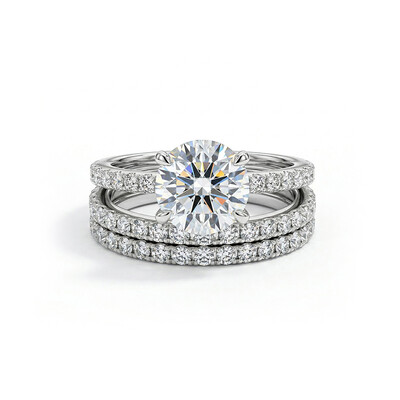 4.5ct Round Brilliant Cut Wedding Ring Set