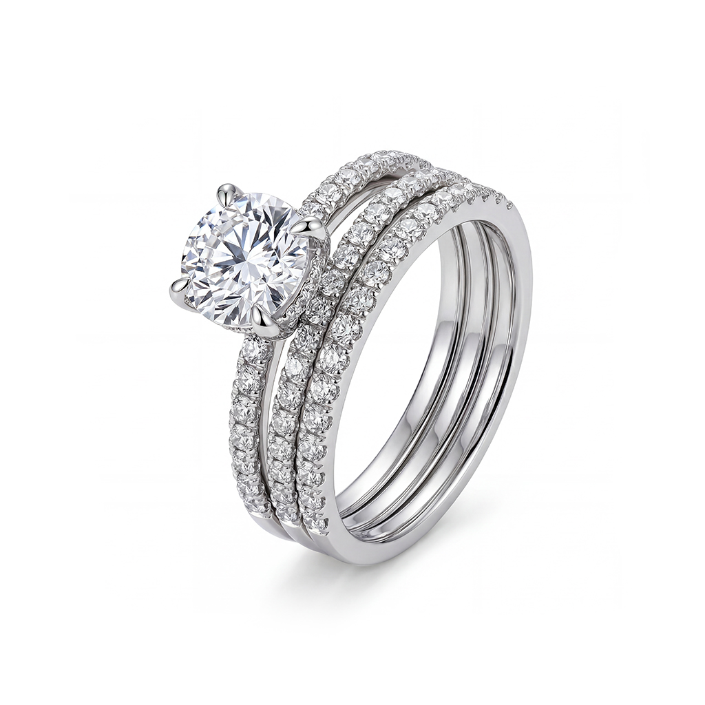 4.5ct Round Brilliant Cut Wedding Ring Set