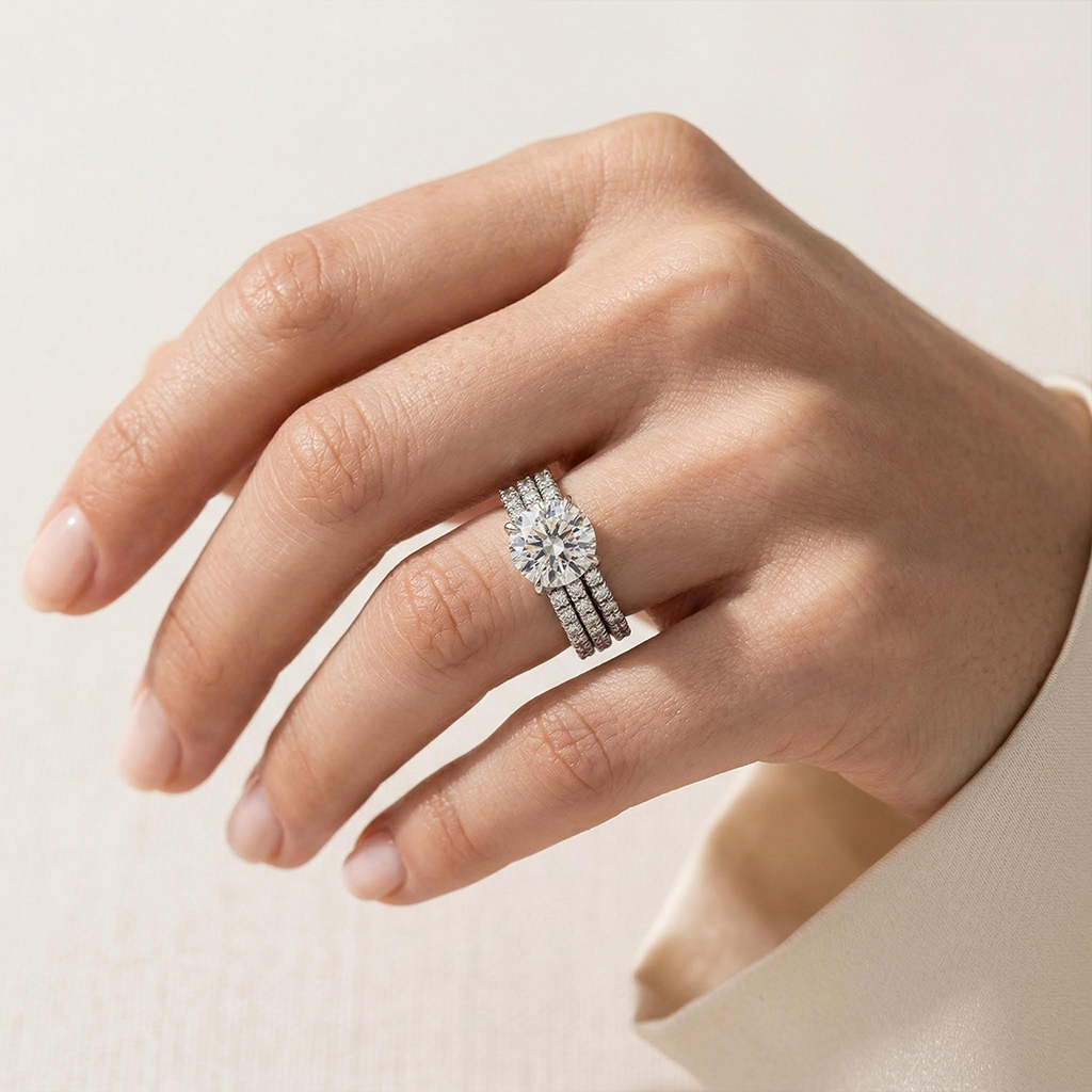 4.5ct Round Brilliant Cut Wedding Ring Set