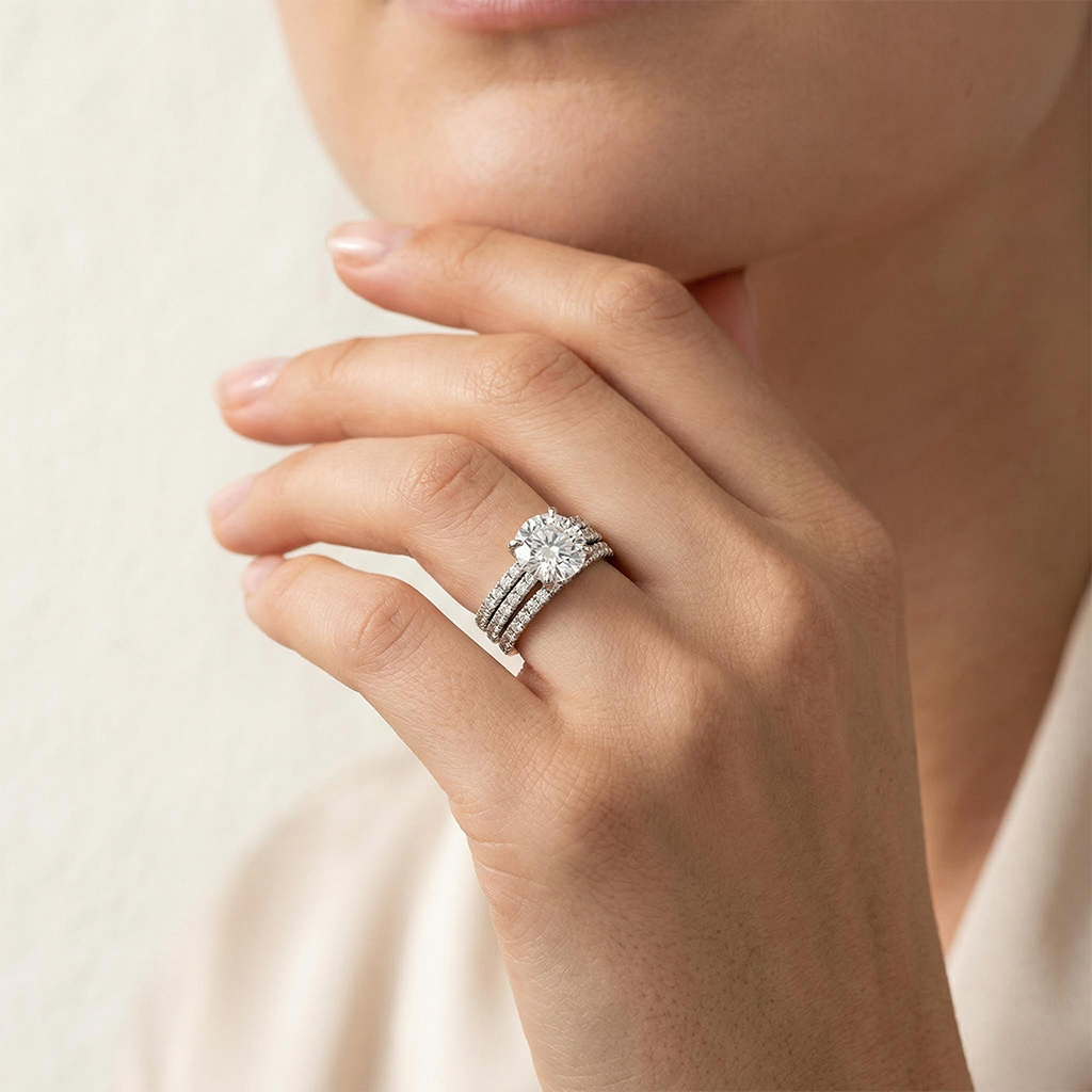 4.5ct Round Brilliant Cut Wedding Ring Set