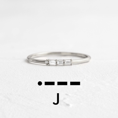 Letters/Alphabet Morse Code Ring