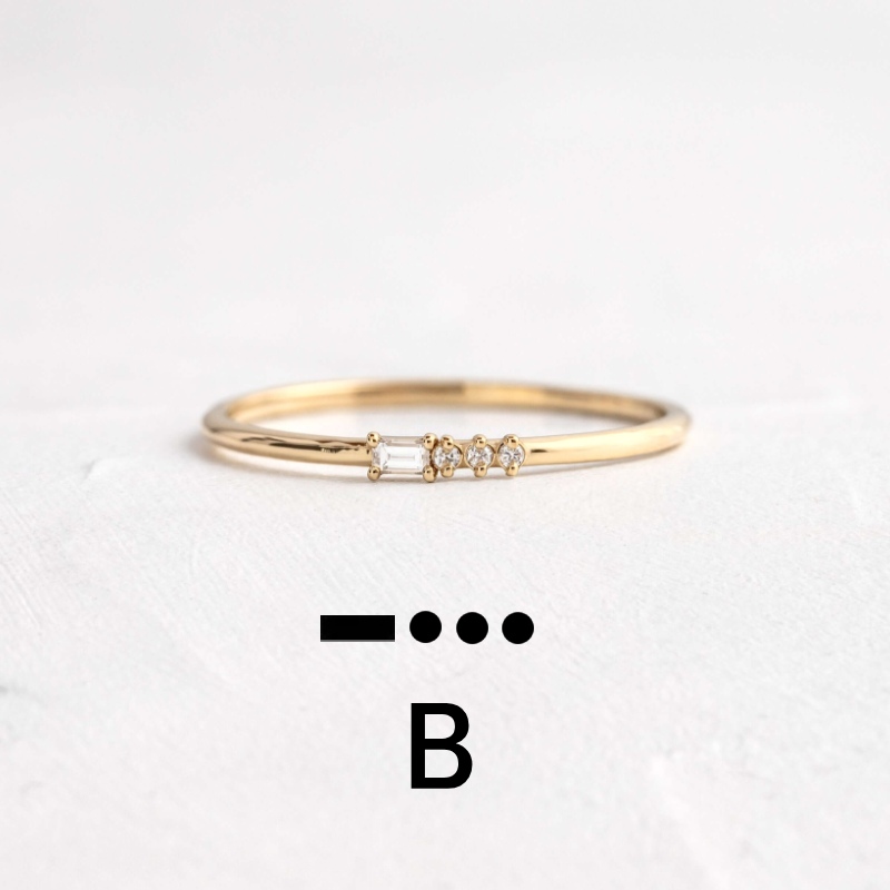 Letters/Alphabet Morse Code Ring