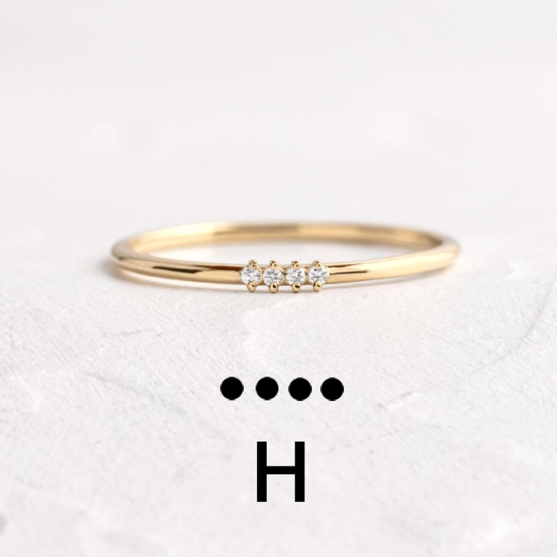 Letters/Alphabet Morse Code Ring