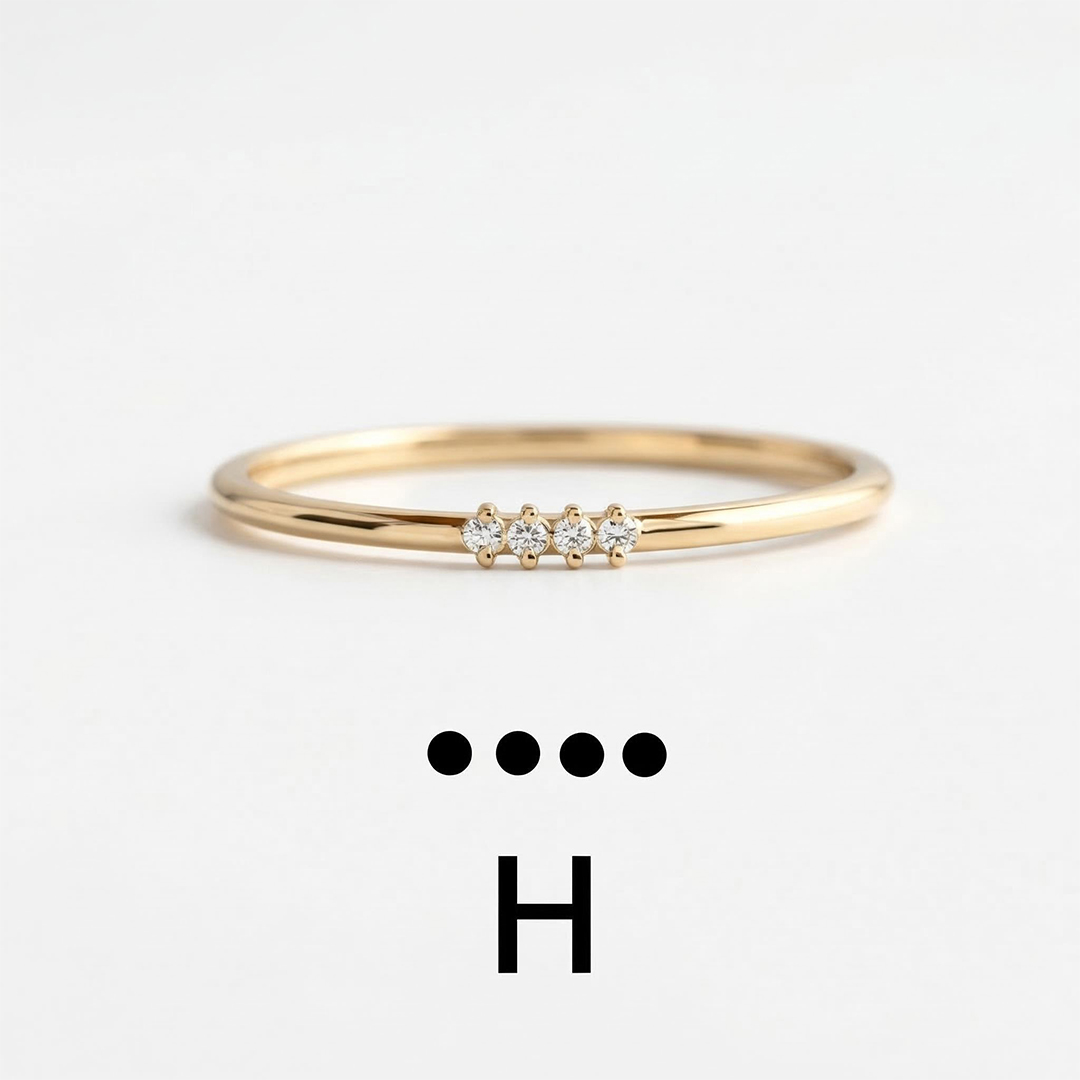 Letters/Alphabet Morse Code Ring