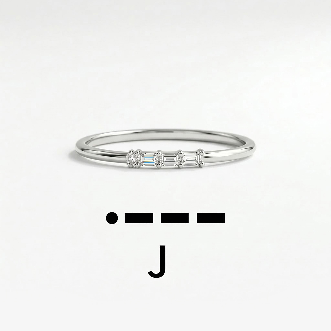 Letters/Alphabet Morse Code Ring