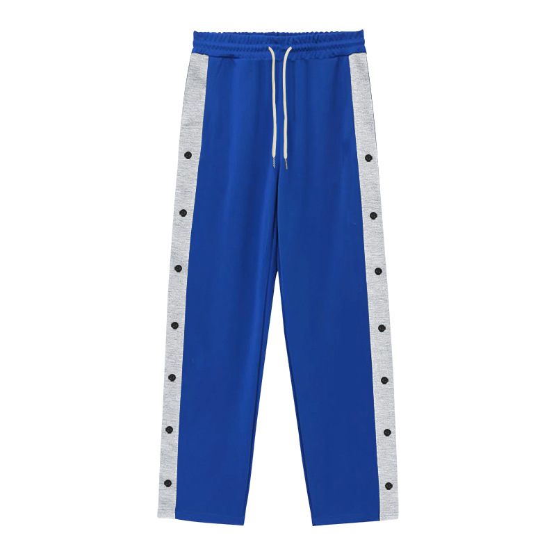 Patchwork Straight Plus Size Drawstring Sweatpants