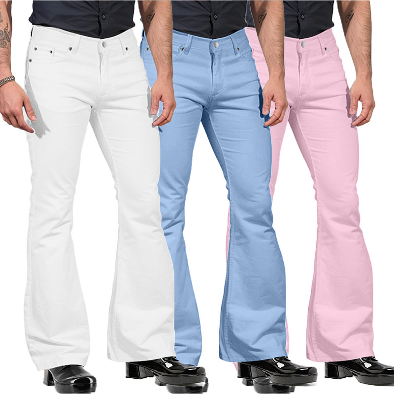 Multicolor Vintage Slim Fit Flared Pants