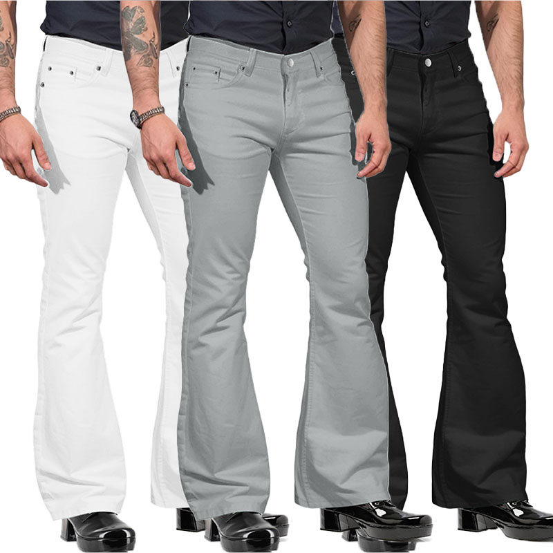 Multicolor Vintage Slim Fit Flared Pants