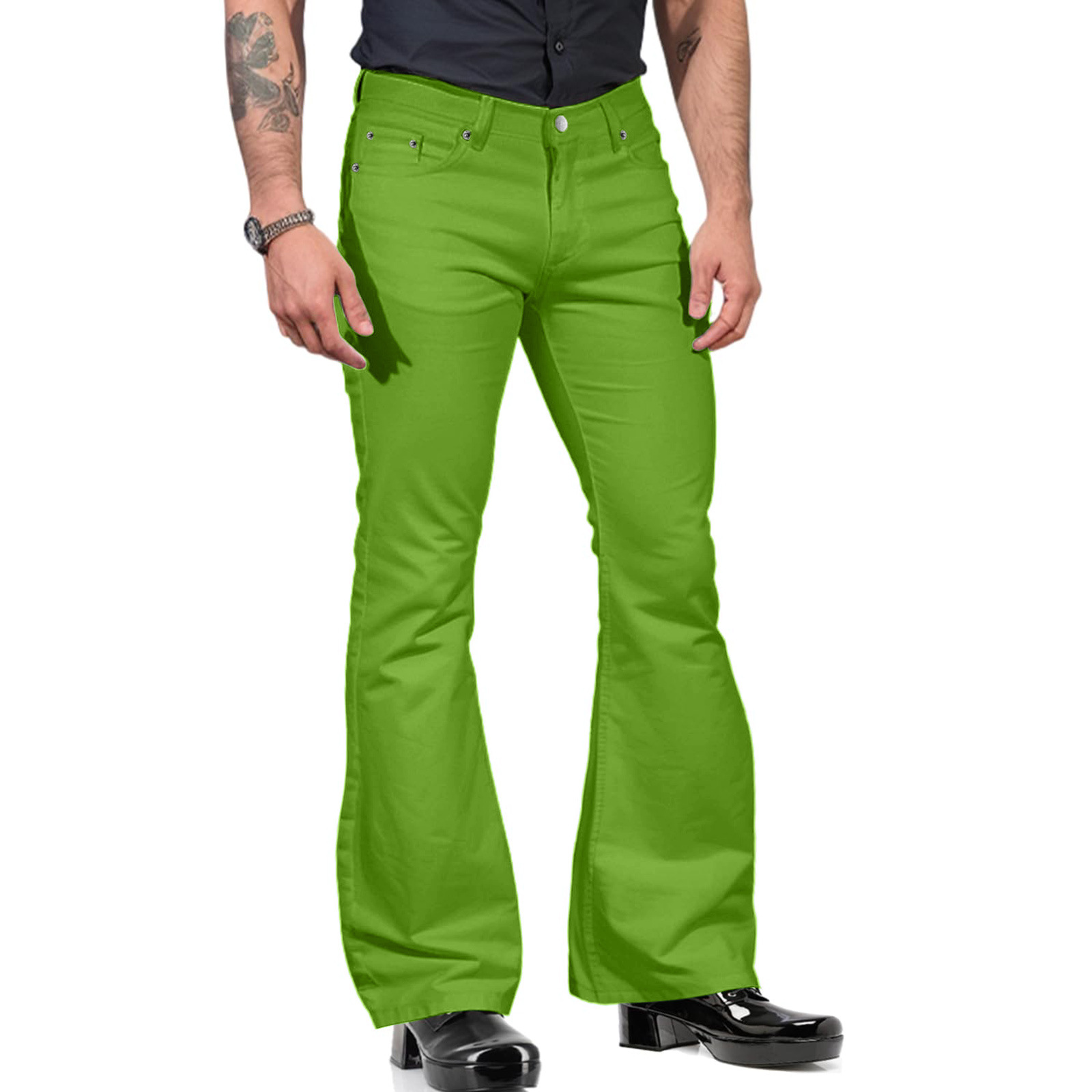 Multicolor Vintage Slim Fit Flared Pants