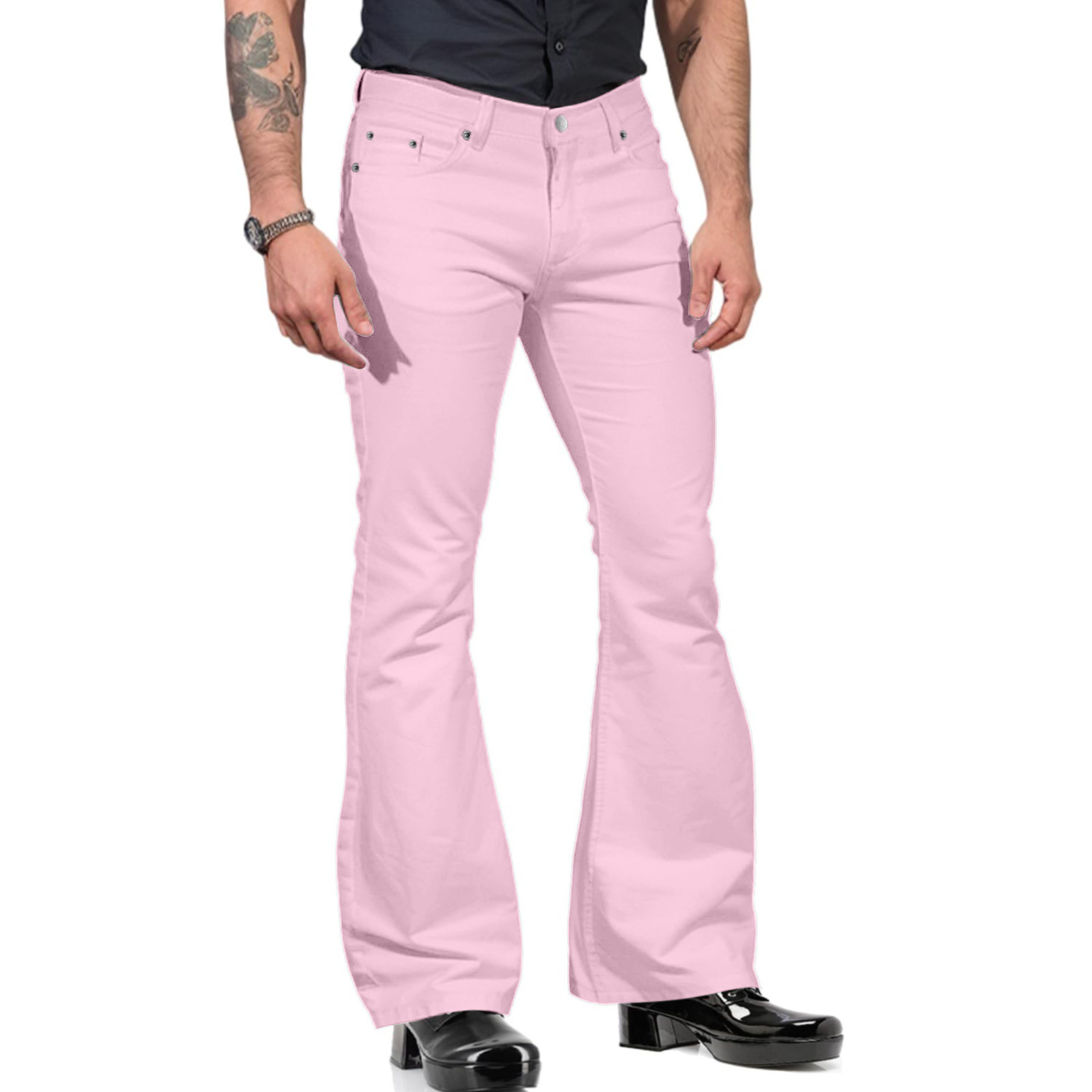 Multicolor Vintage Slim Fit Flared Pants