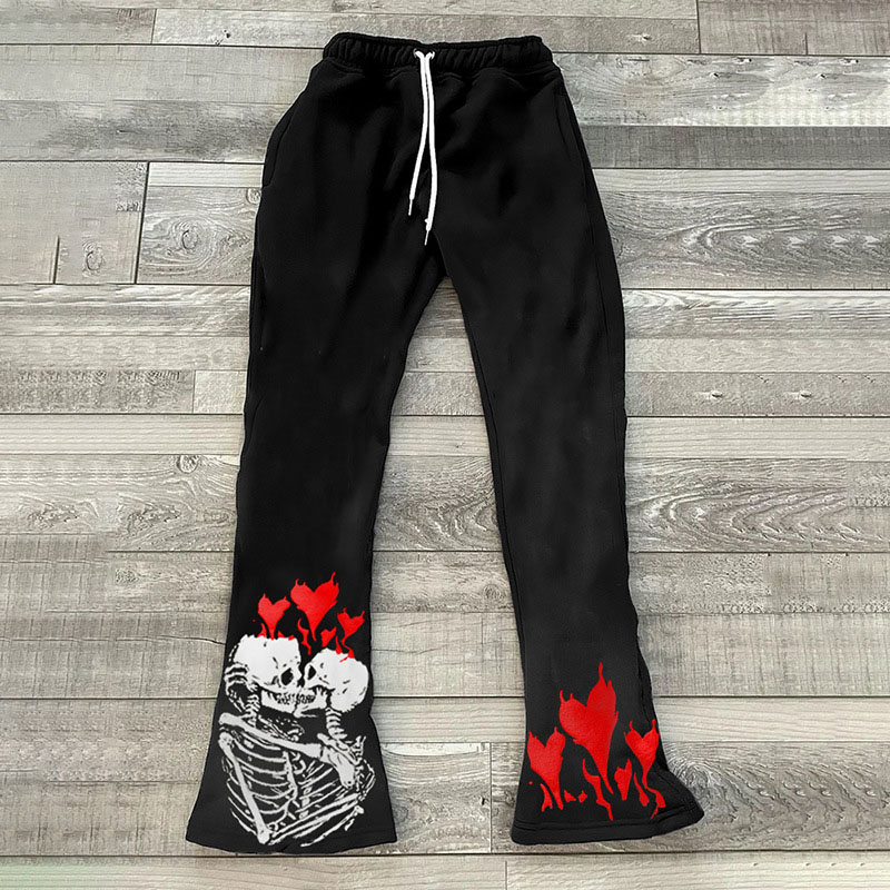 Hip Hop Printed Casual Flared Pants