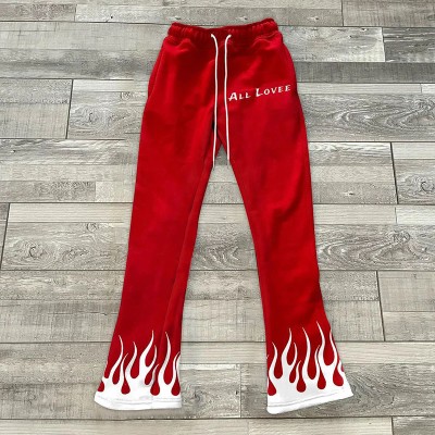 Hip Hop Printed Casual Flared Pants