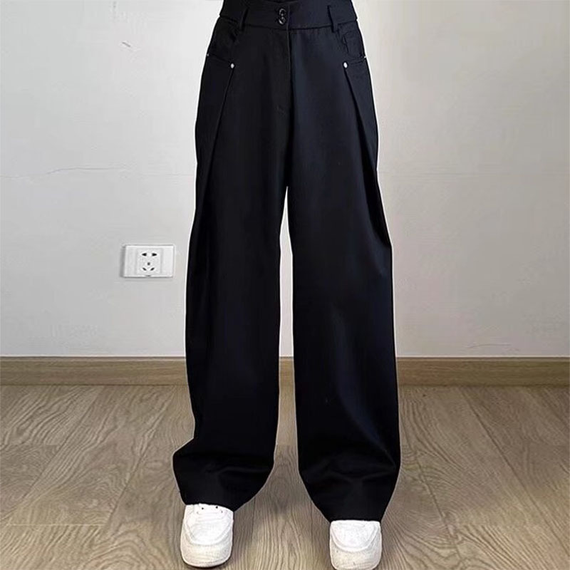 Fashion Deconstructed Casual Draped Suit Pants