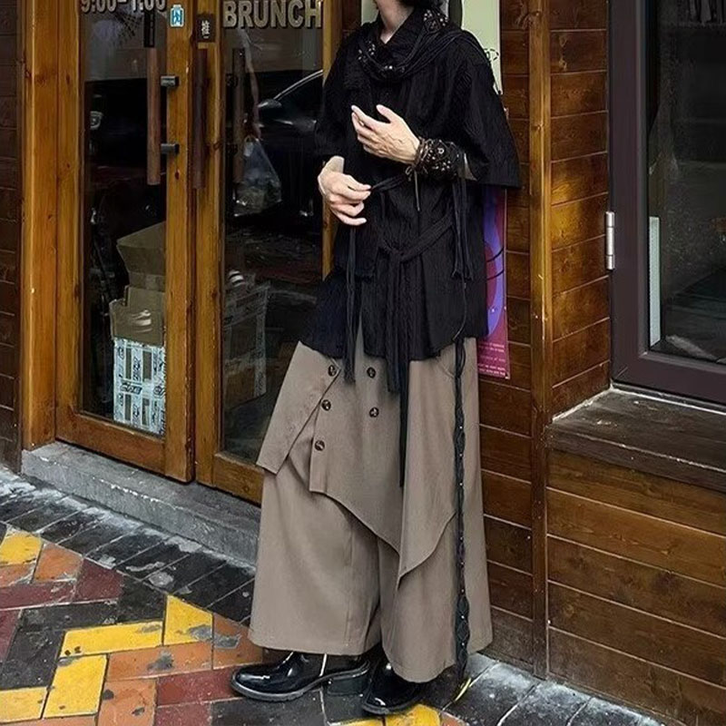 Japanese Stacked Yamamoto Style Irregular Casual Pants