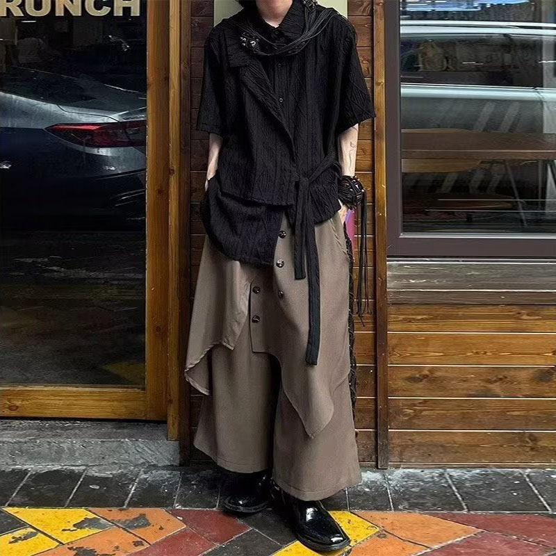 Japanese Stacked Yamamoto Style Irregular Casual Pants