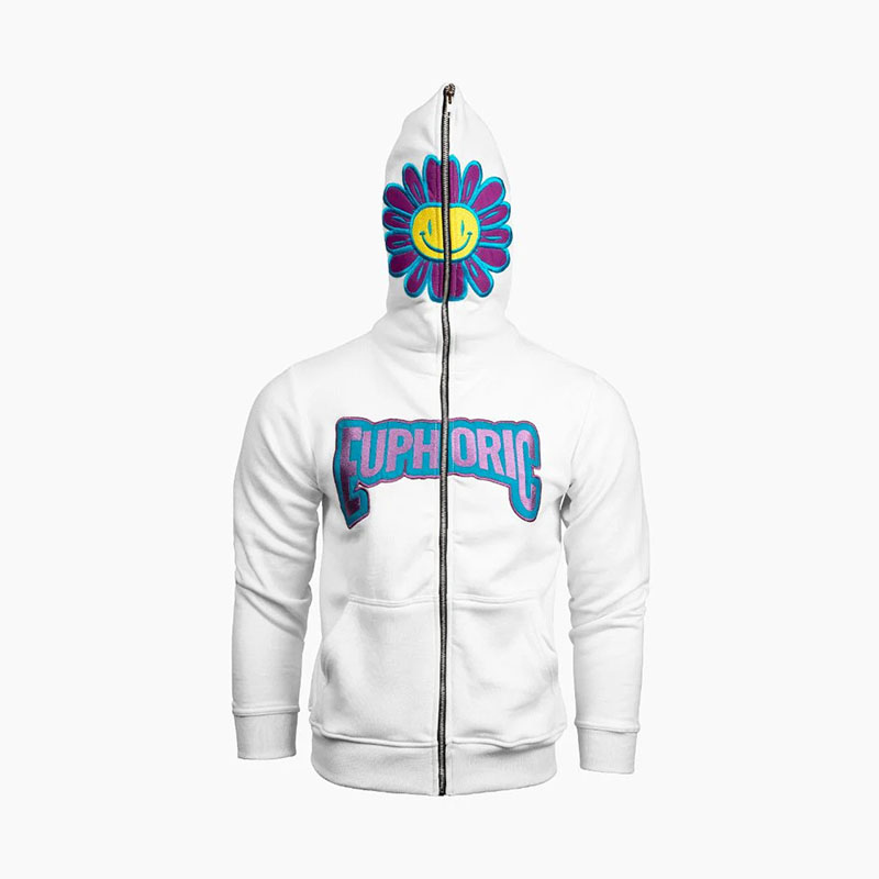 Hip Hop Sunflower Embroidered Hoodie