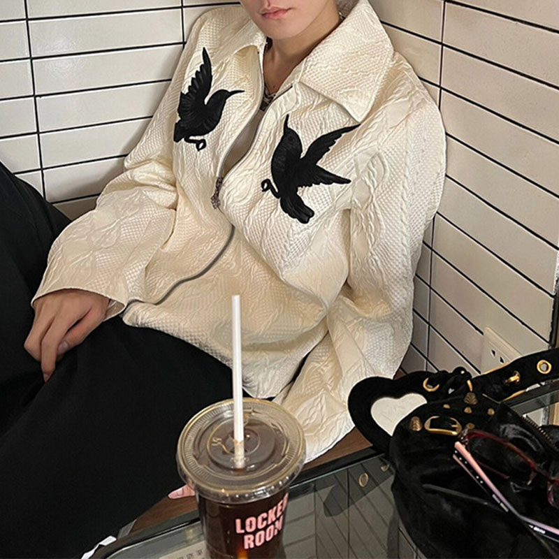 Hipster Genbird Embroidered Jacquard Jacket