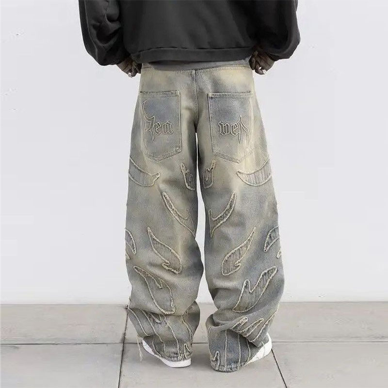 Y2K Vintage Aged Patchwork Jeans