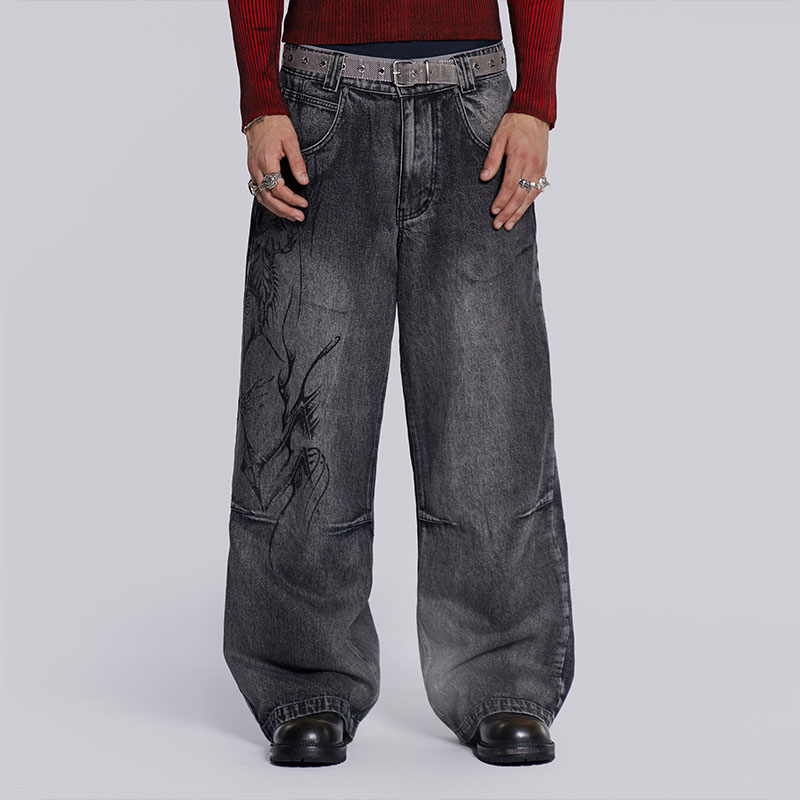 Hip Hop Vintage Aged Jeans